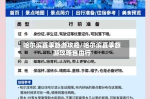 哈尔滨夏季旅游攻略/哈尔滨夏季旅游攻略自由行