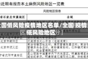 全国低风险疫情地区名单/全国 疫情低风险地区