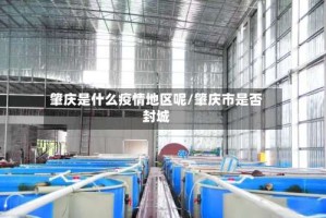 肇庆是什么疫情地区呢/肇庆市是否封城