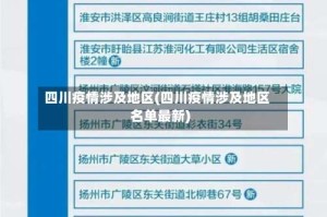 四川疫情涉及地区(四川疫情涉及地区名单最新)