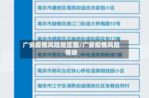 广安疫情风险地区图/广安疫情风险等级