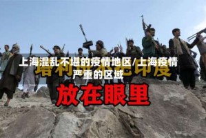 上海混乱不堪的疫情地区/上海疫情严重的区域
