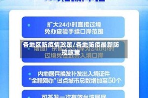 各地区防疫情政策/各地防疫最新防控政策
