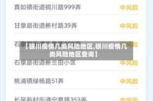 【银川疫情几类风险地区,银川疫情几类风险地区查询】