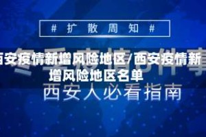 西安疫情新增风险地区/西安疫情新增风险地区名单