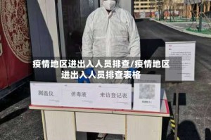 疫情地区进出入人员排查/疫情地区进出入人员排查表格
