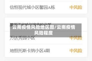 云南疫情风险地区图/云南疫情风险程度