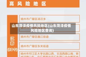 山东菏泽疫情风险地区(山东菏泽疫情风险地区查询)
