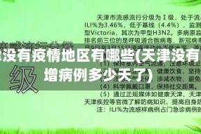 天津没有疫情地区有哪些(天津没有新增病例多少天了)
