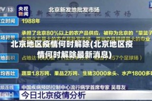 北京地区疫情何时解除(北京地区疫情何时解除最新消息)