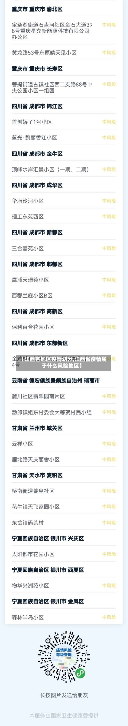 【江西各地区疫情划分,江西省疫情属于什么风险地区】-第1张图片
