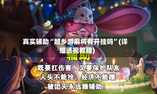 真实辅助“越乡游麻将有开挂吗”(详细透视教程)-第2张图片