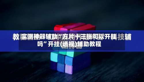 实测神器辅助“方片十三张可以开挂吗	”开挂(透视)辅助教程-第1张图片