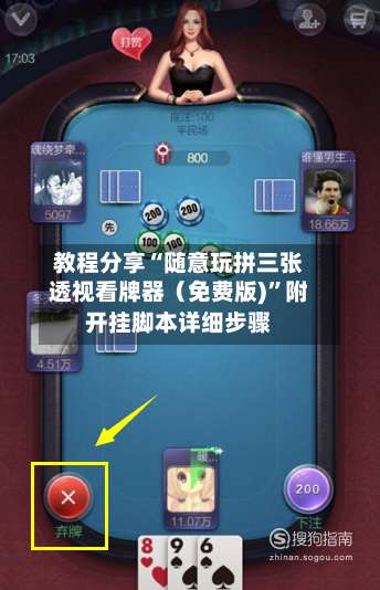 教程分享“随意玩拼三张透视看牌器（免费版)”附开挂脚本详细步骤-第1张图片