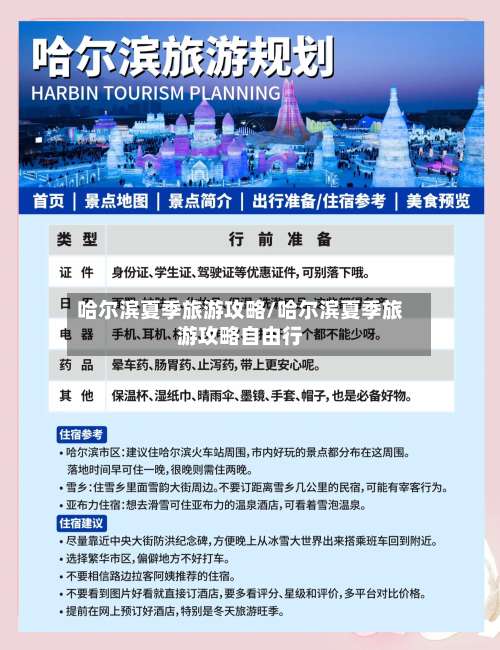 哈尔滨夏季旅游攻略/哈尔滨夏季旅游攻略自由行-第1张图片