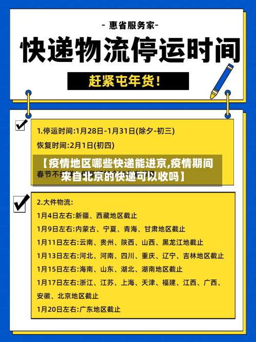 【疫情地区哪些快递能进京,疫情期间来自北京的快递可以收吗】-第2张图片