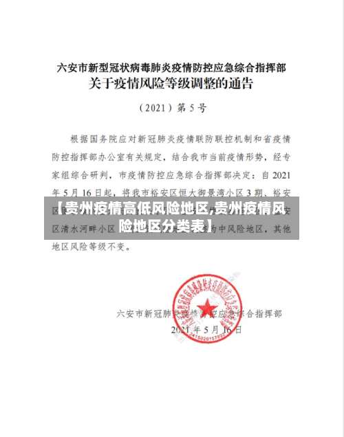 【贵州疫情高低风险地区,贵州疫情风险地区分类表】-第1张图片