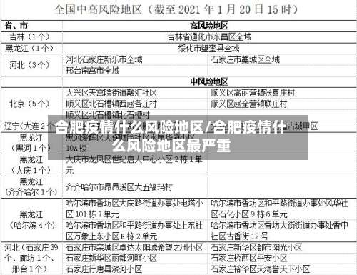 合肥疫情什么风险地区/合肥疫情什么风险地区最严重-第1张图片