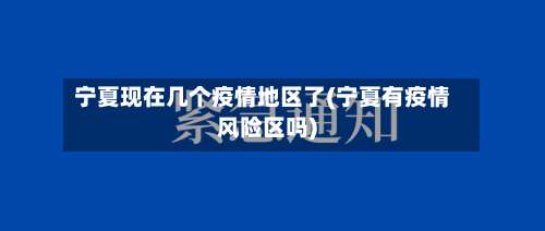 宁夏现在几个疫情地区了(宁夏有疫情风险区吗)-第2张图片