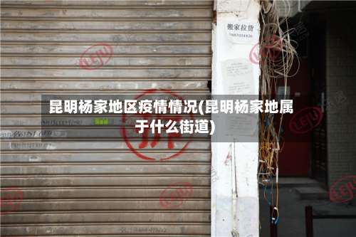 昆明杨家地区疫情情况(昆明杨家地属于什么街道)-第2张图片