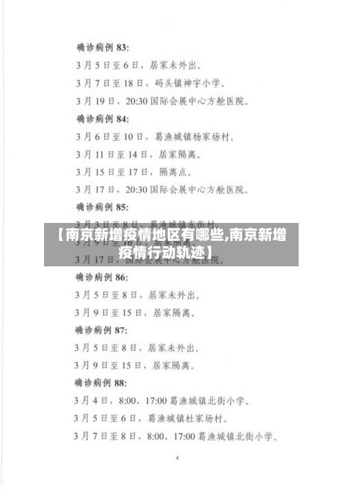 【南京新增疫情地区有哪些,南京新增疫情行动轨迹】-第3张图片