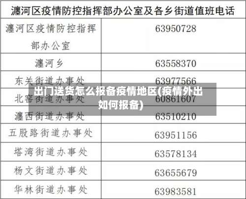 出门送货怎么报备疫情地区(疫情外出如何报备)-第1张图片