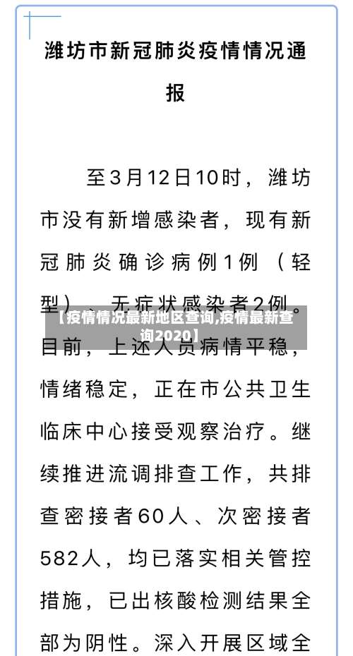 【疫情情况最新地区查询,疫情最新查询2020】-第1张图片
