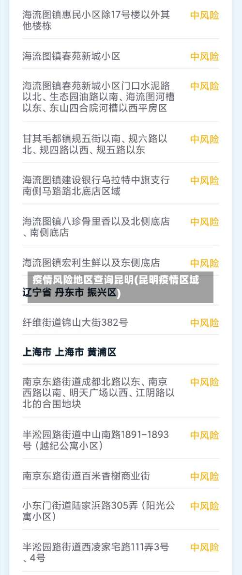 疫情风险地区查询昆明(昆明疫情区域)-第2张图片