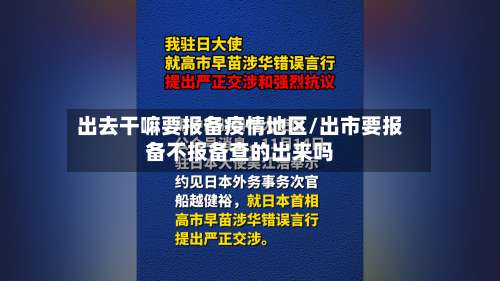 出去干嘛要报备疫情地区/出市要报备不报备查的出来吗-第2张图片