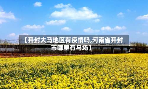 【开封大马地区有疫情吗,河南省开封市哪里有马场】-第1张图片