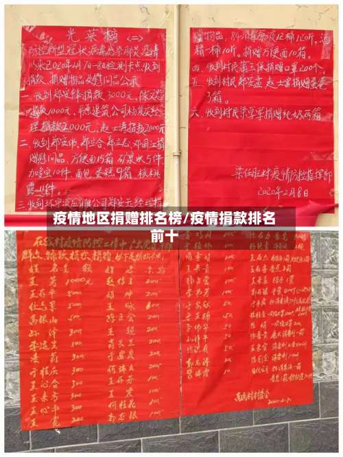 疫情地区捐赠排名榜/疫情捐款排名前十-第2张图片