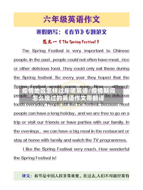 疫情地区怎样过年呢英语/疫情期间怎么度过的英语作文带翻译-第2张图片