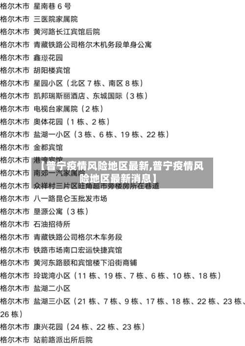 【普宁疫情风险地区最新,普宁疫情风险地区最新消息】-第1张图片