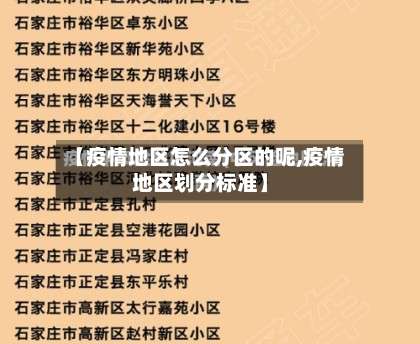 【疫情地区怎么分区的呢,疫情地区划分标准】-第1张图片