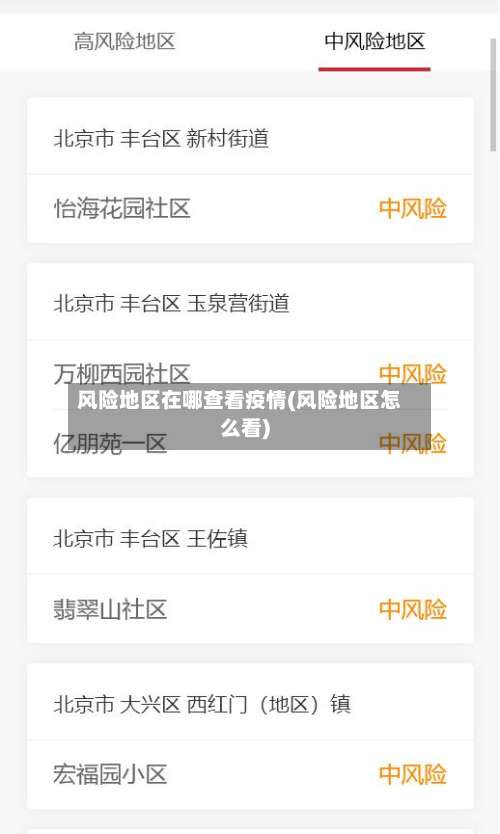 风险地区在哪查看疫情(风险地区怎么看)-第3张图片